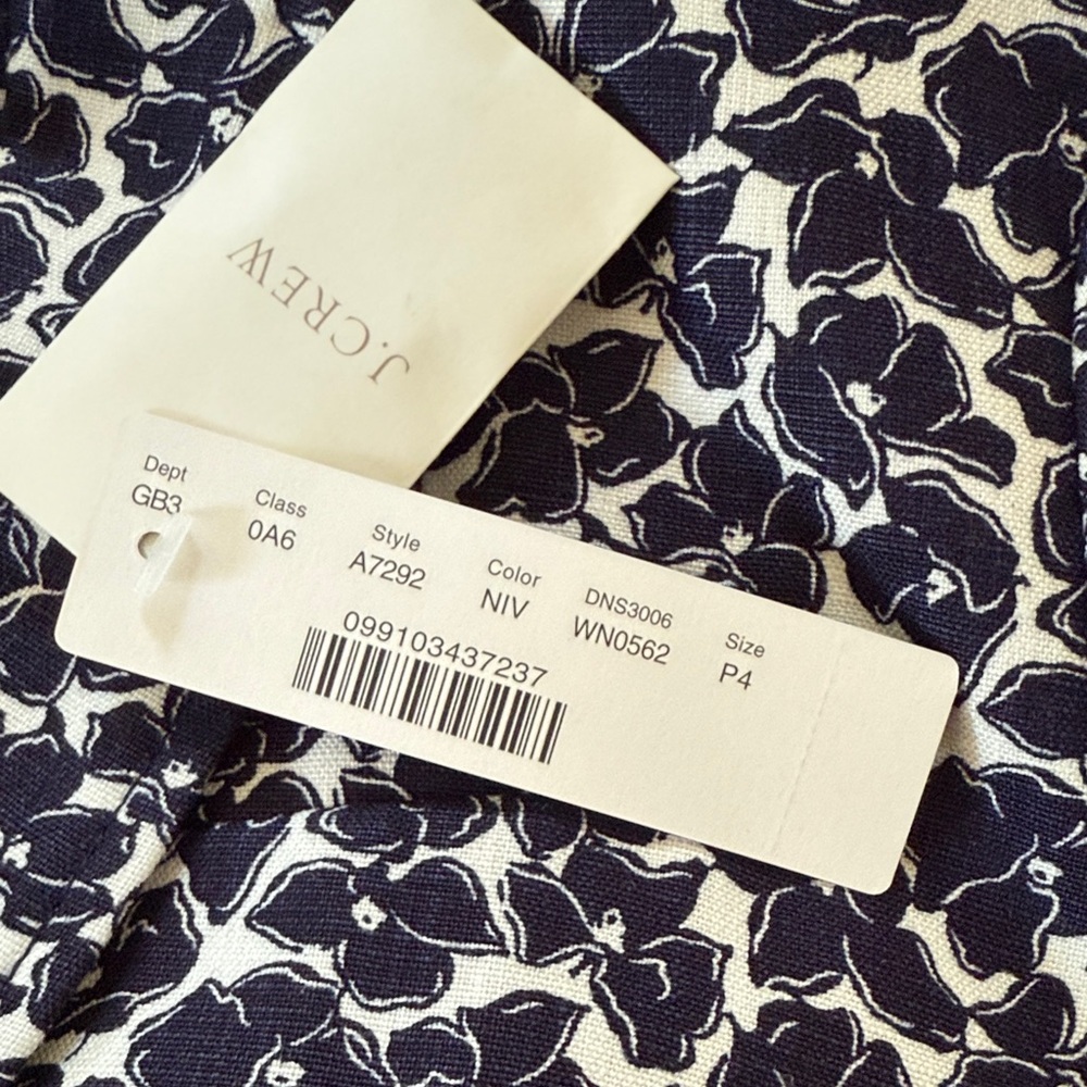 J. Crew Schoolboy Navy and White Floral Blazer - Picture 4 of 12